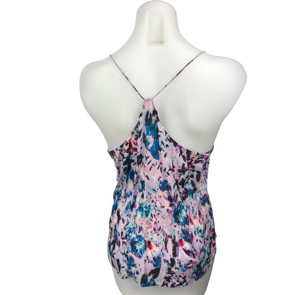 J.Crew Multicolor 100% Silk Abstract Sleeveless Floral Cami Camisole Tank Top 6 - Picture 3 of 6